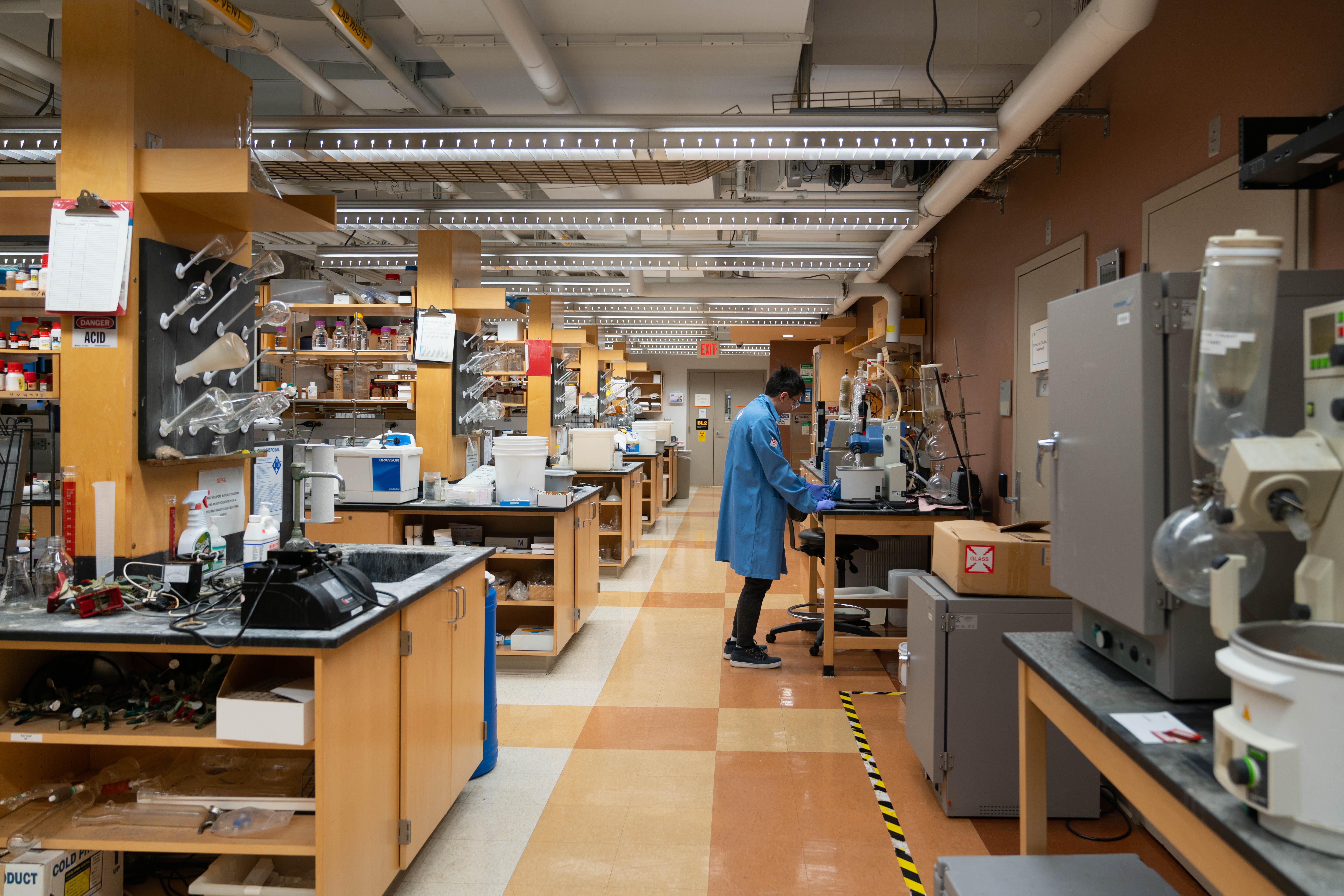 A researcher works in an ISN lab. (Image: Lily Paquette)