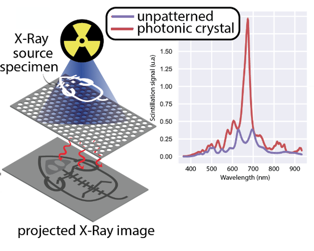 Example of potential high-resolution x-ray imaging from nanophotonic scintillator designs.
