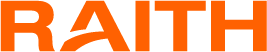 The Raith logo, Raith written in orange on a white background.